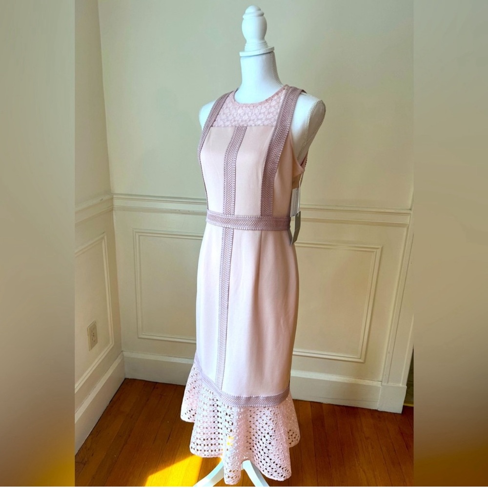 Nordstrom Chelsea28 Blush Lace Midi Dress